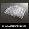 BOLSAS DE PLASTICO TRANSPARENTES CIERRE ZIP 20X20