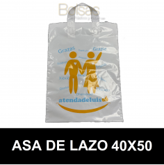 BOLSAS DE PLASTICO PERSONALIZADAS LAZO 40X50